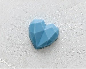 Diamond Love Heart - Azure Blue
