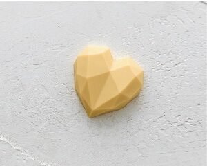 Diamond Love Heart - Butter Yellow