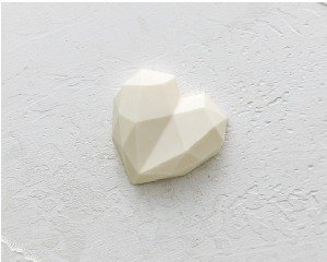 Diamond Love Heart - Cream White