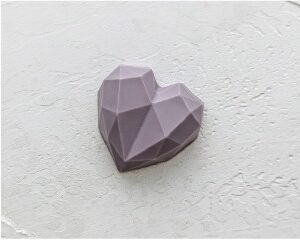 Diamond Love Heart - Taro Purple